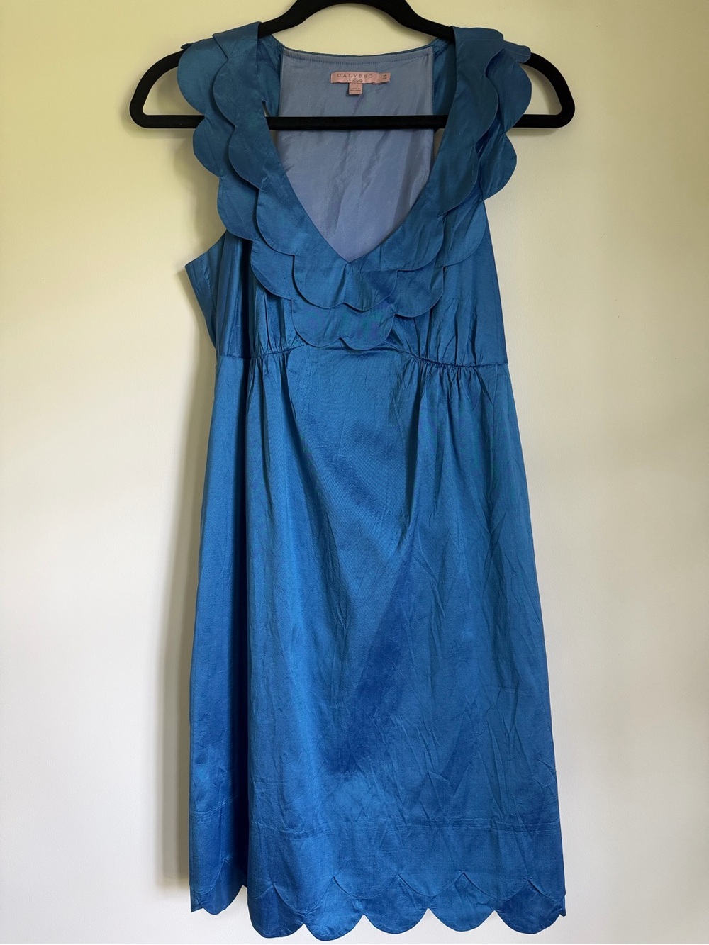 Calypso St. Barth Blue Silk Dress